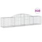 Preview: Gabionen mit Hochbogen 10 Stk. 300x50x60/80 cm Verzinktes Eisen