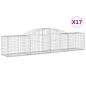 Preview: Gabionen mit Hochbogen 17 Stk. 300x50x60/80 cm Verzinktes Eisen