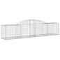 Preview: Gabionen mit Hochbogen 17 Stk. 300x50x60/80 cm Verzinktes Eisen