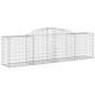 Preview: Gabionen mit Hochbogen 3 Stk. 300x50x80/100 cm Verzinktes Eisen