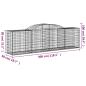 Preview: Gabionen mit Hochbogen 11 Stk. 300x50x80/100cm Verzinktes Eisen