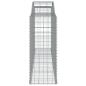 Preview: Gabionen mit Hochbogen 3 Stk. 300x50x120/140cm Verzinktes Eisen