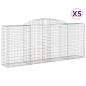 Preview: Gabionen mit Hochbogen 5 Stk. 300x50x120/140cm Verzinktes Eisen