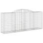 Preview: Gabionen mit Hochbogen 5 Stk. 300x50x120/140cm Verzinktes Eisen