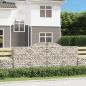 Preview: ARDEBO.de - Gabionen mit Hochbogen 12 Stk 300x50x120/140cm Verzinktes Eisen