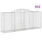 Preview: Gabionen mit Hochbogen 12 Stk 300x50x120/140cm Verzinktes Eisen