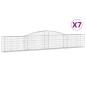 Preview: Gabionen mit Hochbogen 7 Stk. 400x30x60/80 cm Verzinktes Eisen