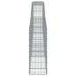 Preview: Gabionen mit Hochbogen 2 Stk. 400x30x80/100cm Verzinktes Eisen