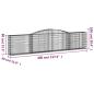 Preview: Gabionen mit Hochbogen 2 Stk. 400x30x80/100cm Verzinktes Eisen