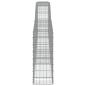 Preview: Gabionen mit Hochbogen 25 Stk. 400x30x80/100cm Verzinktes Eisen