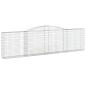 Preview: Gabionen mit Hochbogen 2 Stk. 400x30x100/120cm Verzinktes Eisen