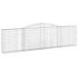 Preview: Gabionen mit Hochbogen 6 Stk. 400x30x100/120cm Verzinktes Eisen