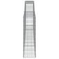 Preview: Gabionen mit Hochbogen 6 Stk. 400x30x100/120cm Verzinktes Eisen