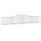 Preview: Gabionen mit Hochbogen 7 Stk. 400x50x60/80cm Verzinktes Eisen