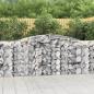 Preview: ARDEBO.de - Gabionen mit Hochbogen 2 Stk. 400x50x100/120cm Verzinktes Eisen