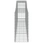 Preview: Gabionen mit Hochbogen 2 Stk. 400x50x100/120cm Verzinktes Eisen