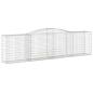 Preview: Gabionen mit Hochbogen 9 Stk. 400x50x100/120cm Verzinktes Eisen
