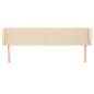 Preview: Kopfteil mit Ohren Creme 203x23x78/88 cm Stoff
