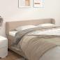 Preview: ARDEBO.de - Kopfteil mit Ohren Cappuccino-Braun 203x23x78/88 cm Kunstleder