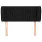 Preview: Kopfteil mit Ohren Schwarz 93x23x78/88 cm Samt