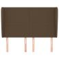 Preview: Kopfteil mit Ohren Dunkelbraun 147x23x118/128 cm Stoff
