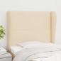 Preview: ARDEBO.de - Kopfteil mit Ohren Creme 93x23x118/128 cm Stoff