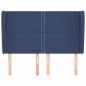 Preview: Kopfteil mit Ohren Blau 147x23x118/128 cm Stoff
