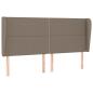Preview: Kopfteil mit Ohren Taupe 183x23x118/128 cm Stoff