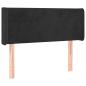 Preview: Kopfteil mit Ohren Schwarz 103x16x78/88 cm Samt
