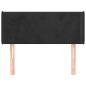 Preview: Kopfteil mit Ohren Schwarz 103x16x78/88 cm Samt