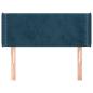 Preview: Kopfteil mit Ohren Dunkelblau 103x16x78/88 cm Samt