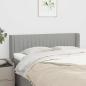 Preview: ARDEBO.de - Kopfteil mit Ohren Hellgrau 147x16x78/88 cm Stoff