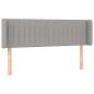 Preview: Kopfteil mit Ohren Hellgrau 147x16x78/88 cm Stoff