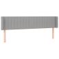 Preview: Kopfteil mit Ohren Hellgrau 163x16x78/88 cm Stoff