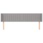 Preview: Kopfteil mit Ohren Hellgrau 163x16x78/88 cm Stoff