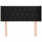 Preview: Kopfteil mit Ohren Schwarz 103x16x78/88 cm Samt