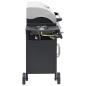 Preview: Gasgrill 4+1 Flammen Schwarz und Silbern Stahl & Edelstahl
