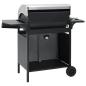 Preview: Gasgrill 4+1 Flammen Schwarz und Silbern Stahl & Edelstahl