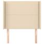 Preview: Kopfteil mit Ohren Creme 93x16x118/128 cm Stoff