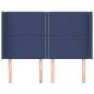 Preview: Kopfteil mit Ohren Blau 147x16x118/128 cm Stoff