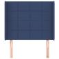 Preview: Kopfteil mit Ohren Blau 83x16x118/128 cm Stoff