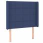 Preview: Kopfteil mit Ohren Blau 103x16x118/128 cm Stoff
