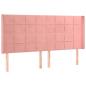Preview: Kopfteil mit Ohren Rosa 163x16x118/128 cm Samt