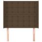 Preview: Kopfteil mit Ohren Dunkelbraun 103x16x118/128 cm Stoff