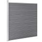 Preview: WPC Zaun-Set 9 Quadrate + 1 Schräge 1657x186 cm Grau