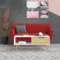 Preview: ARDEBO.de - Couchtisch Weiß und Sonoma-Eiche 100x49,5x43 cm Holzwerkstoff