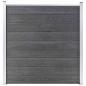 Preview: WPC Zaun-Set 1 Quadrat + 1 Schräge 273x186 cm Grau