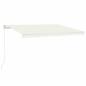 Preview: Markise Manuell Einziehbar mit LED 450x350 cm Creme