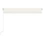 Preview: Markise Manuell Einziehbar mit LED 450x350 cm Creme