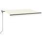Preview: Automatische Markise mit LED & Windsensor 450x300 cm Creme